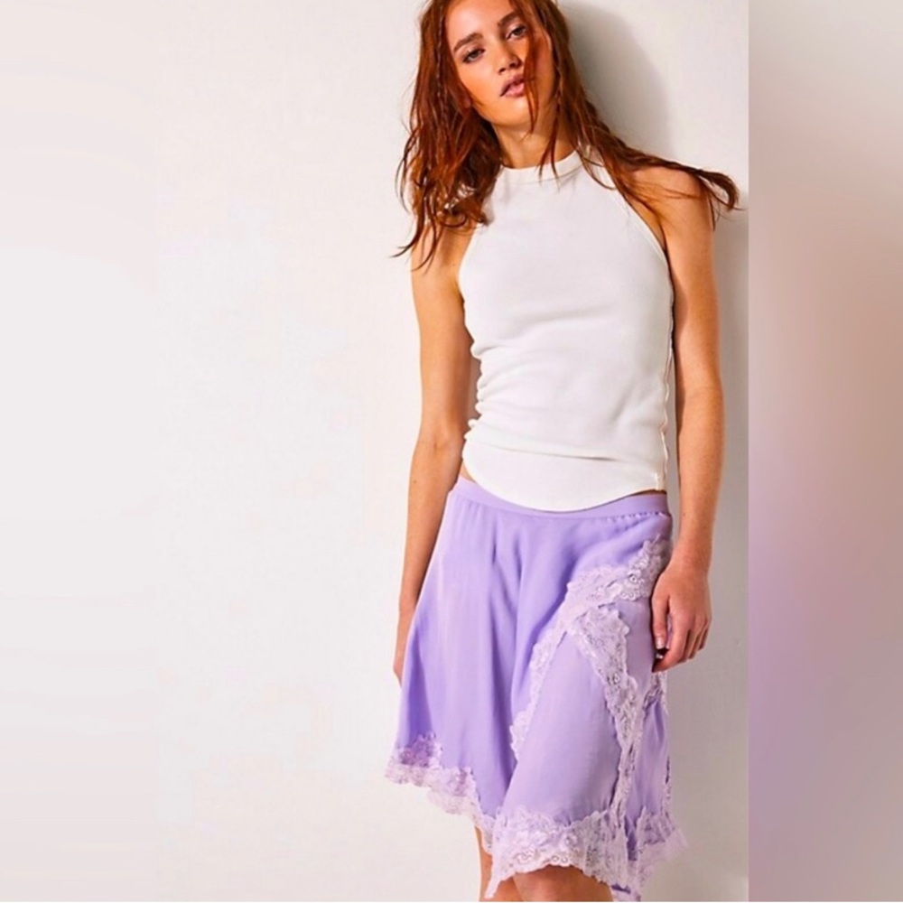 Free People Neón Nights Half Slip NWOT Lavender Size S